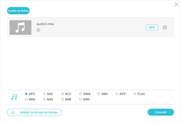 Ajouter de l'audio M4A