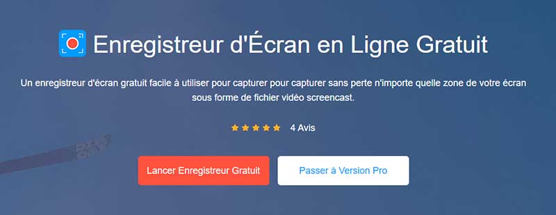 Lancer un enregistreur gratuit