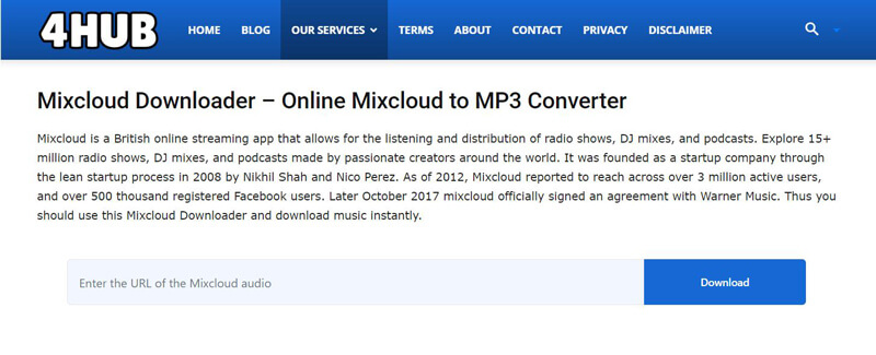 4hub Mixcloud Downloader