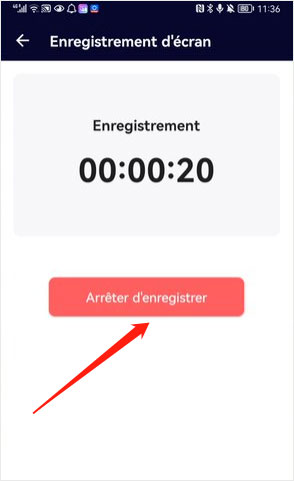 Arrêter l'enregistrement dans FoneLab Mirror