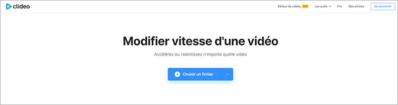 Ajouter le fichier sur Clideo