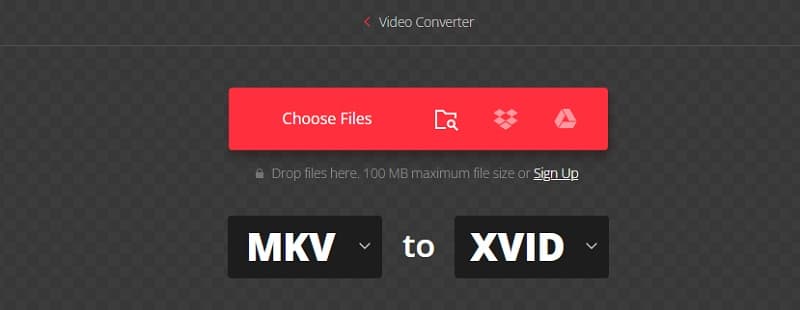 Convertir MKV en XVID Convertio