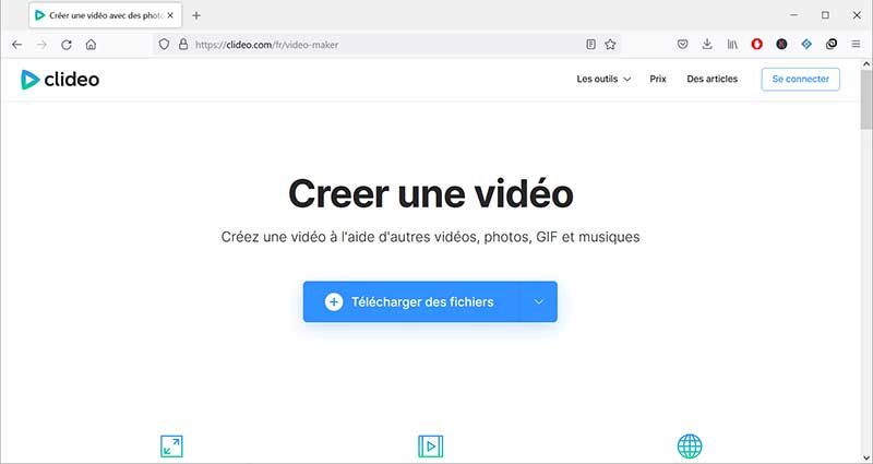 Clideo créer une vidéo