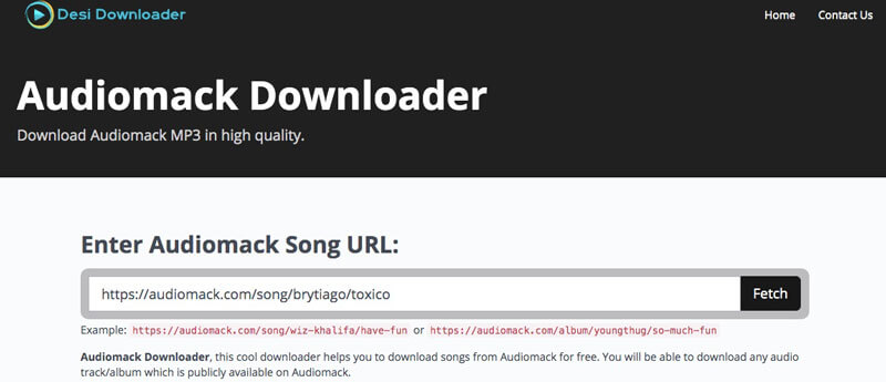 Télécharger Audiomack avec Desi Downloader