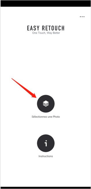 Sélectionner la photo dans Easy Retouch