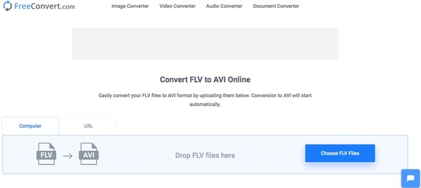 Convertir FLV en AVI avec Free Convert