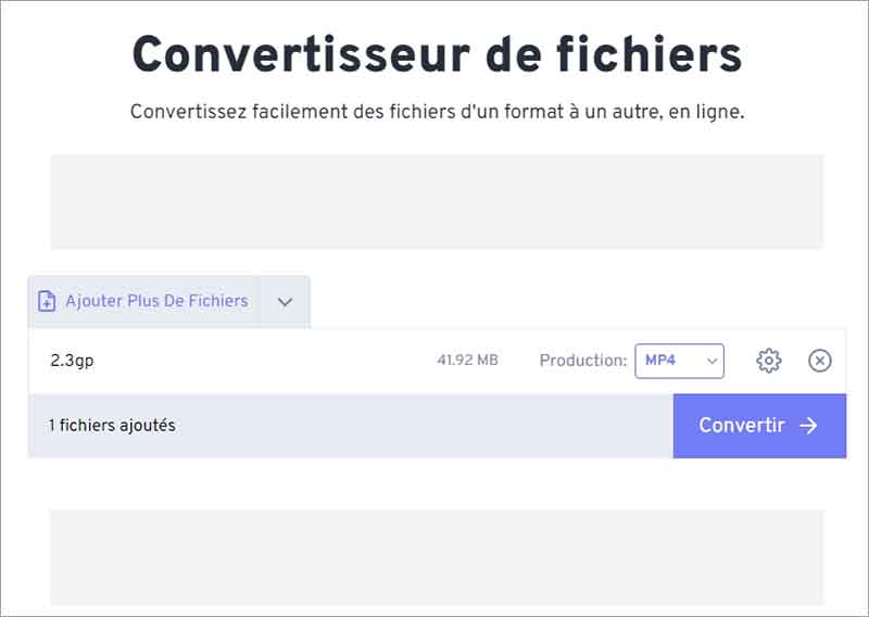 Convertir 3GP en MP4 Free Convert