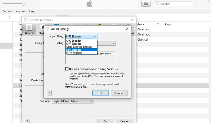 iTunes Convertir M4R en MP3