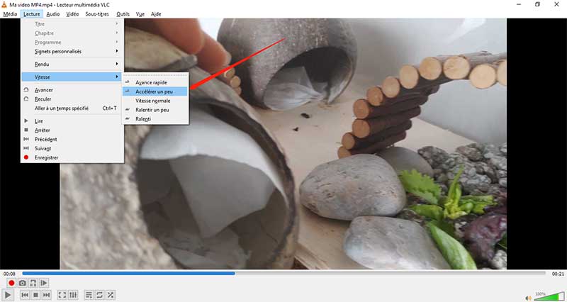 Modifier la vitesse de lecture avec VLC