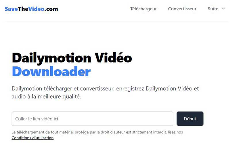 Télécharger les vidéos Dailymotion en MP3 via le site SaveTheVideo.com