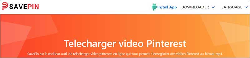 Télécharger une vidéo Pinterest gratuitement sur le site SavePin