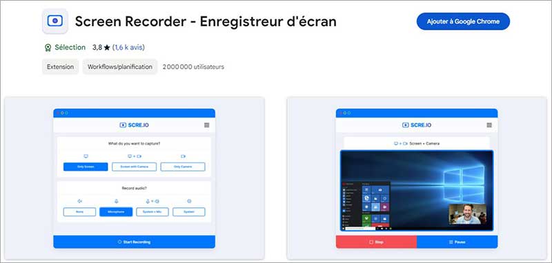 Enregistrer l'écran Windows 11 avec Screen Recorder