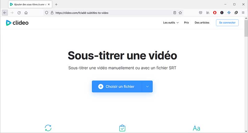 Sous-titrer une vidéo Clideo