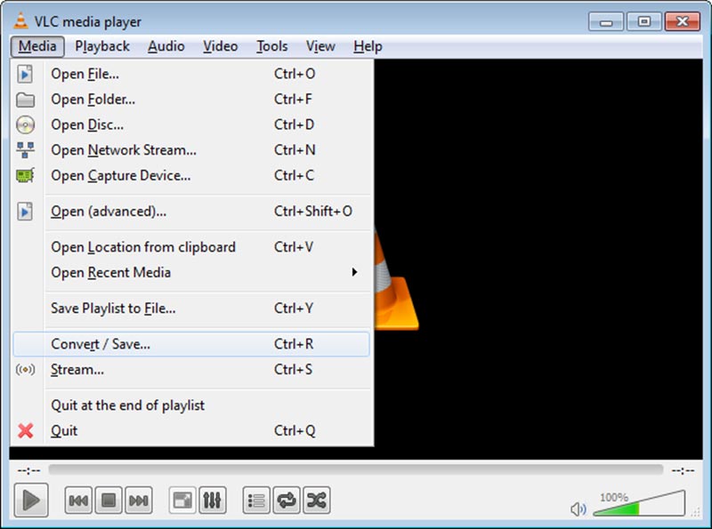 VLC convert save