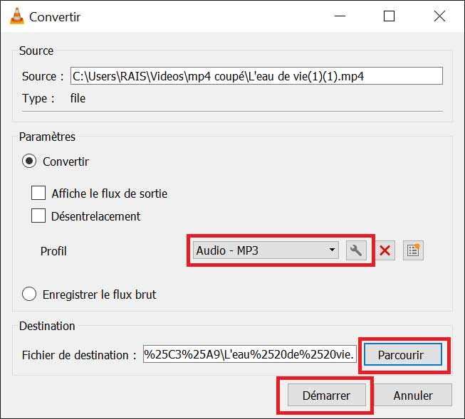 Convertir MP4 en MP3 avec VLC