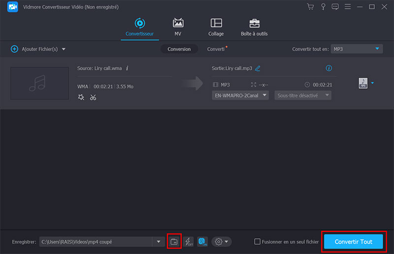 Convertir WMA en MP3